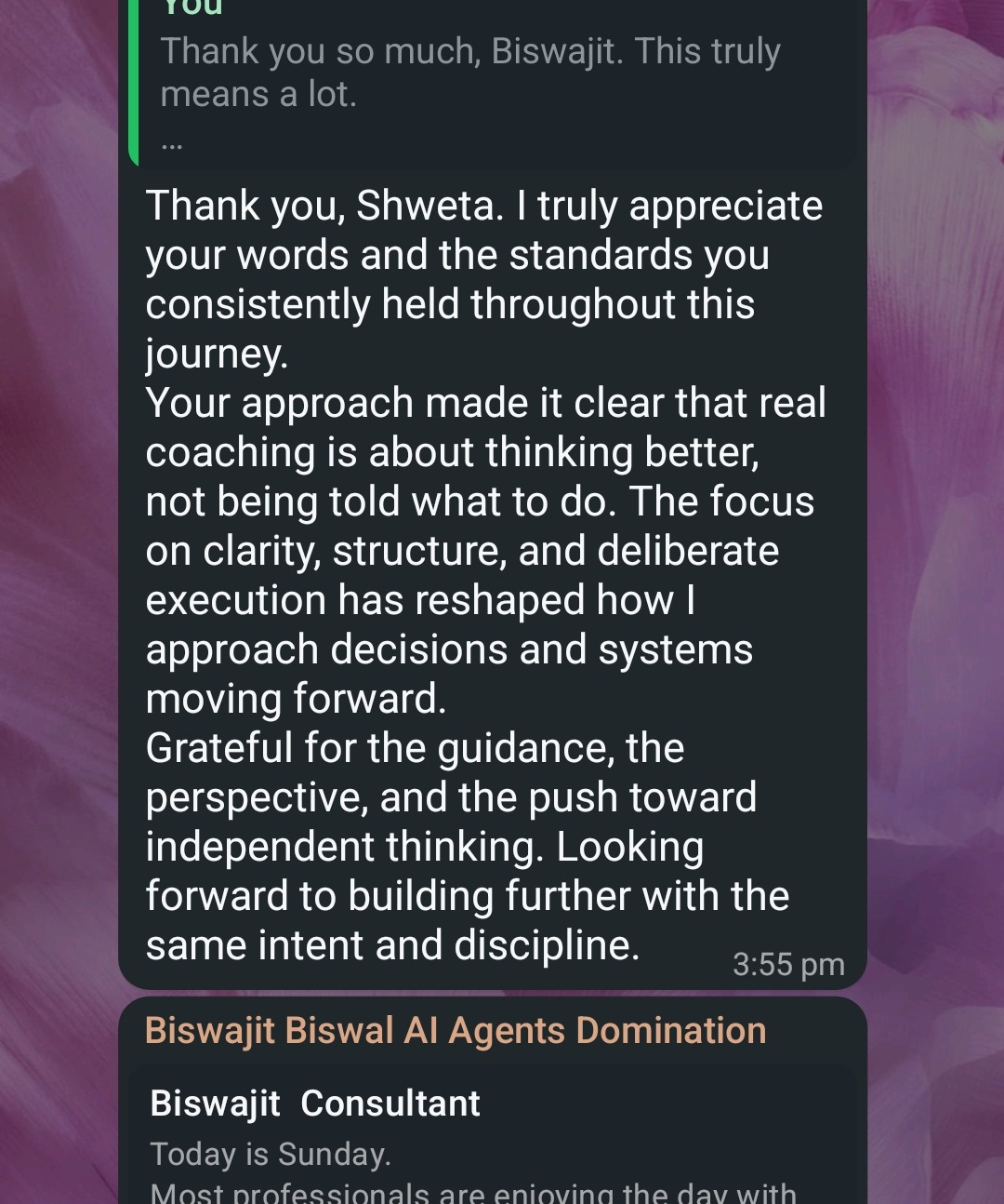 Testimonial from Biswajit Biswal